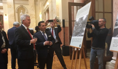 26 November 2018 National Assembly Deputy Speaker Prof. Dr Vladimir Marinkovic and US Ambassador to Serbia Kyle Scott at the Operation Halyard exhibition